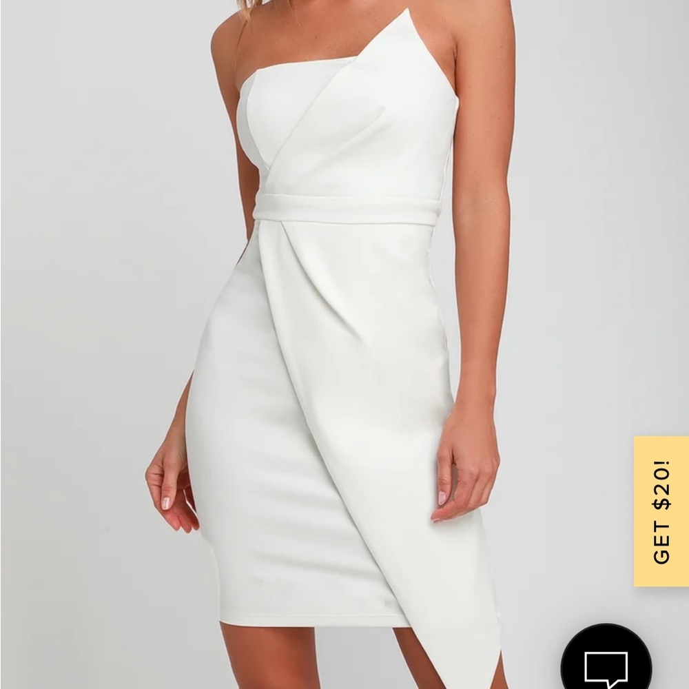 White Strapless Dress
